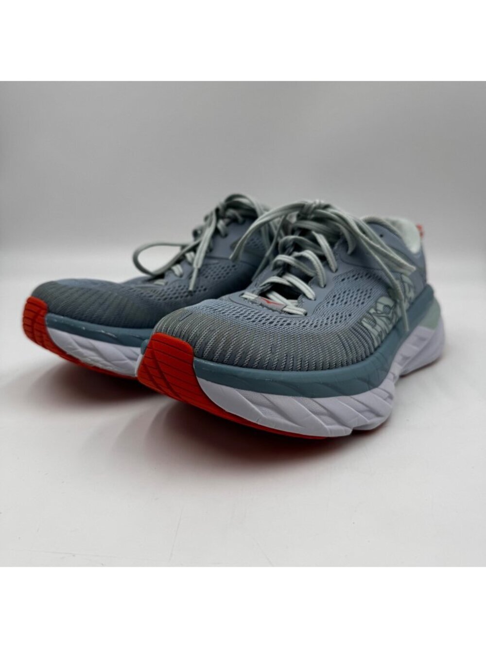 Hoka One One Bondi 7 Womens Blue Athletic Running Sneakers Size 7.5 B
